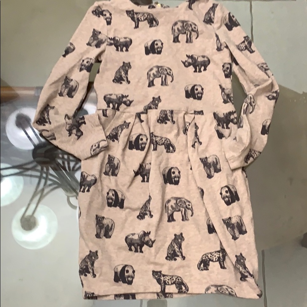 Girl’s H&M Circus Animal Dress Pockets sz 6-8